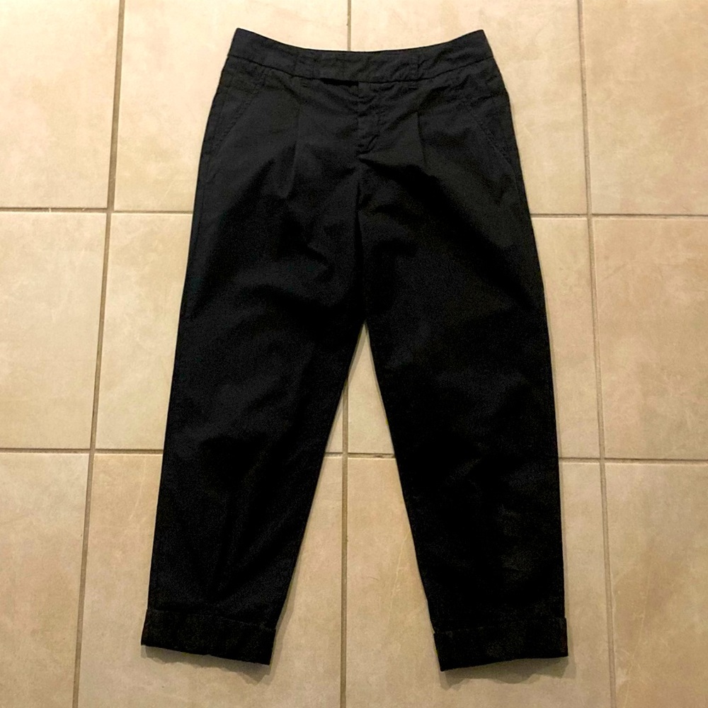 Vince Pleat Front Tailored Cropped Dress Pants